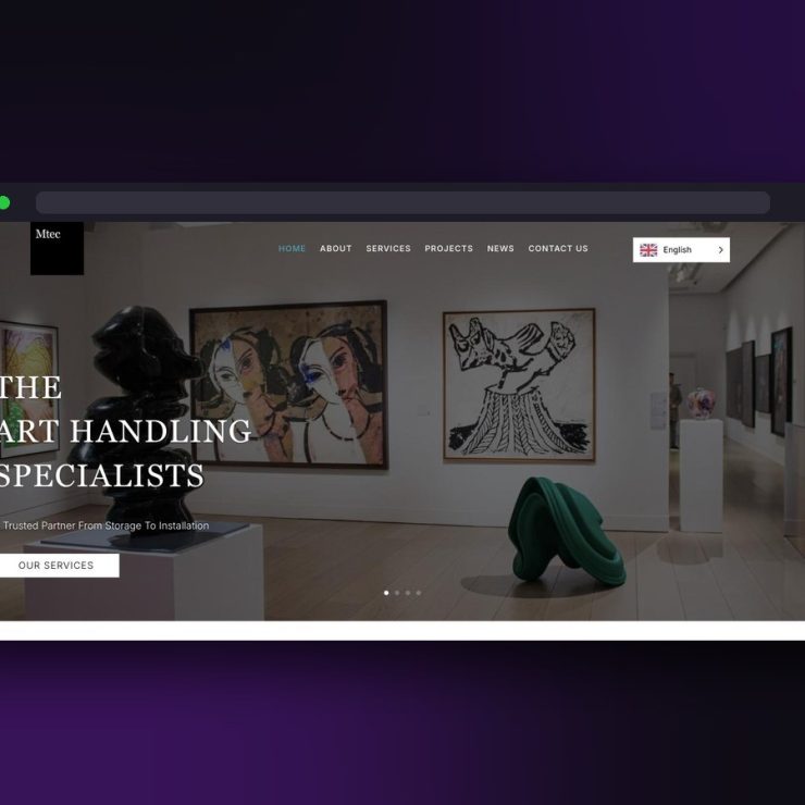 MTEC Fine Art website screenshot by Juggernaut Technologies
