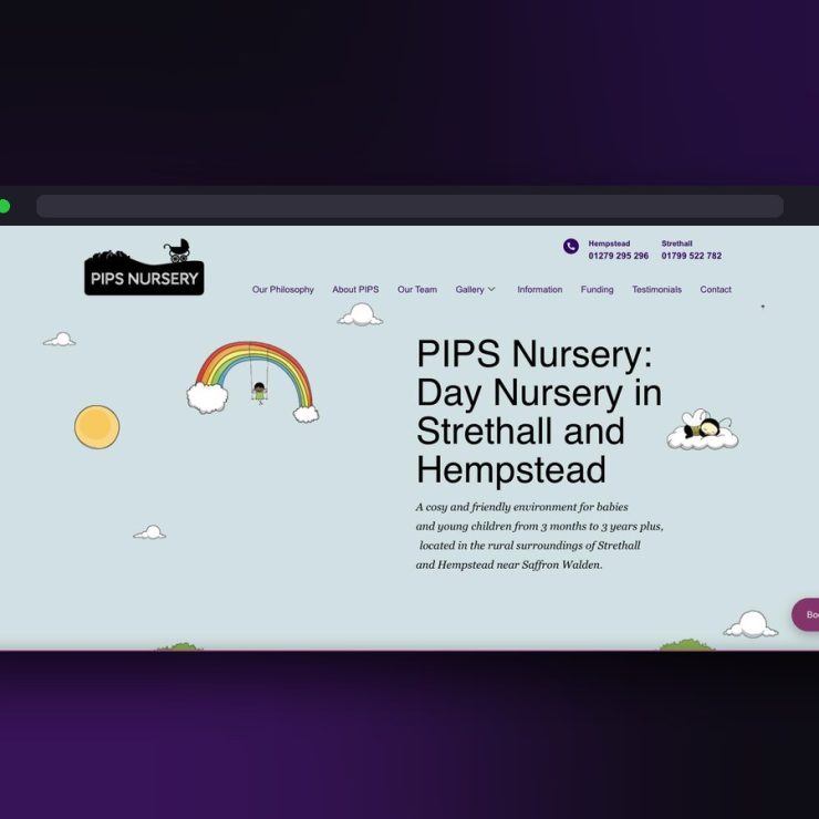Pips Nursery website screenshot by Juggernaut Technologies